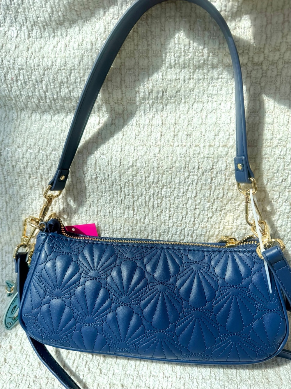 Betsey Johnson XOMINNY Shell Yeah Shoulder Bag Sardine Necklace Set Coastal NWT - Picture 9 of 16